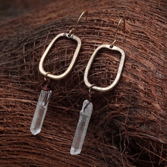Boho crystal earrings - Picture 3 of 4